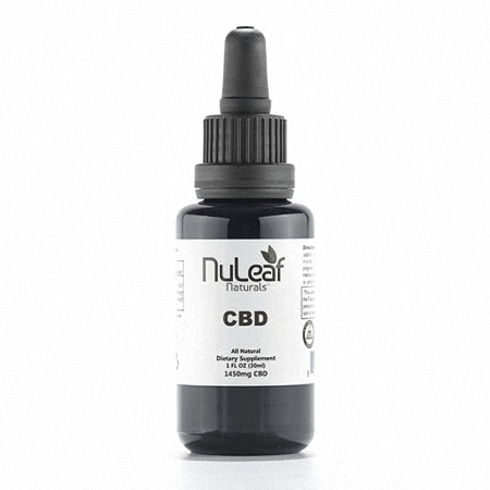 nuleaf cbd oil bottle 30ml in white background