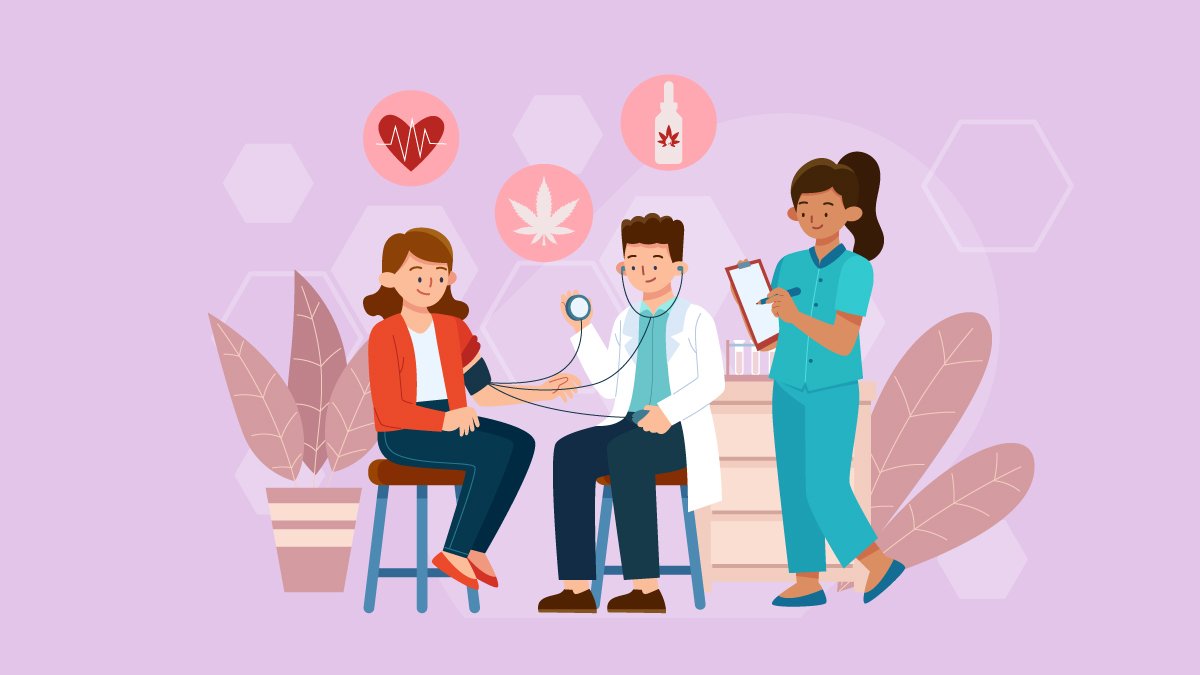 Doctor Getting Blood Pressure to a Woman and a Nurse Beside Him Recording