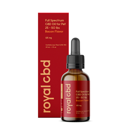 RoyalCBD 125mg Pet Oil Bacon flavor