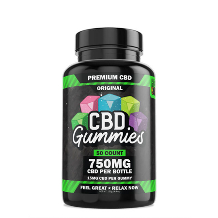 Hemp Bombs CBD gummies in white