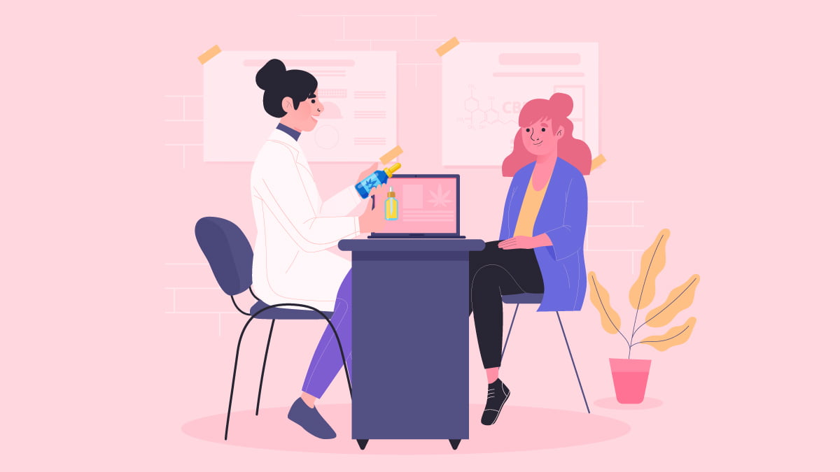 Doctor Explaining to a Woman Patient About CBD Benefits