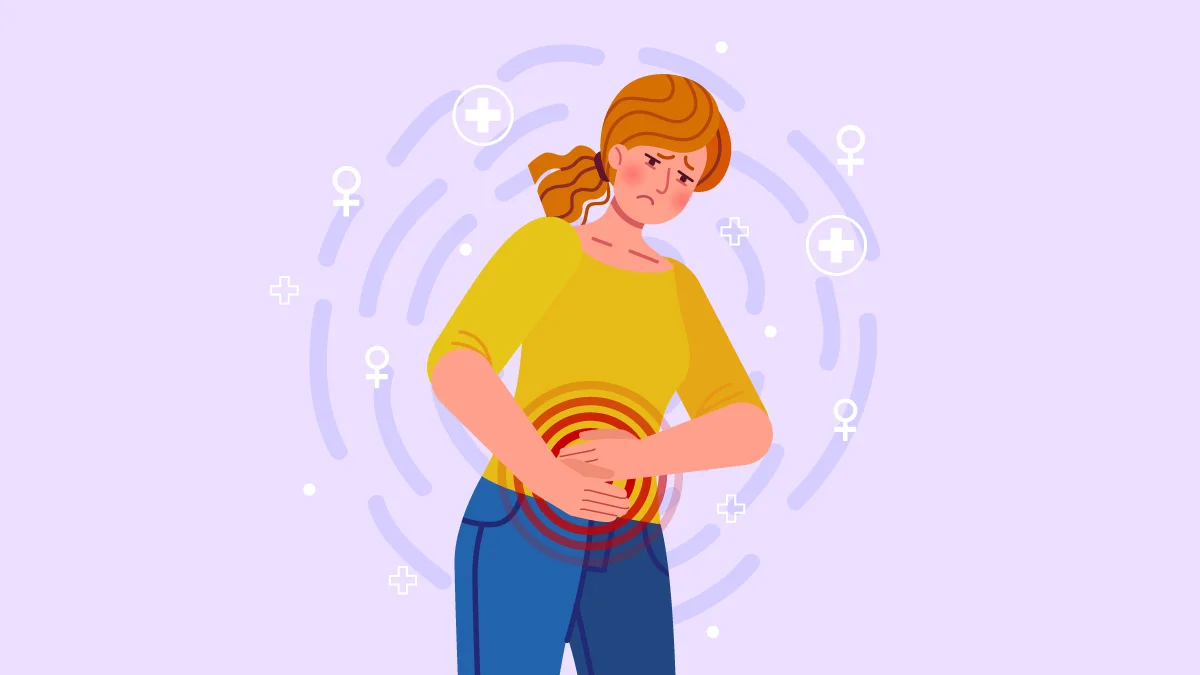 Woman Having Menstrual Pain