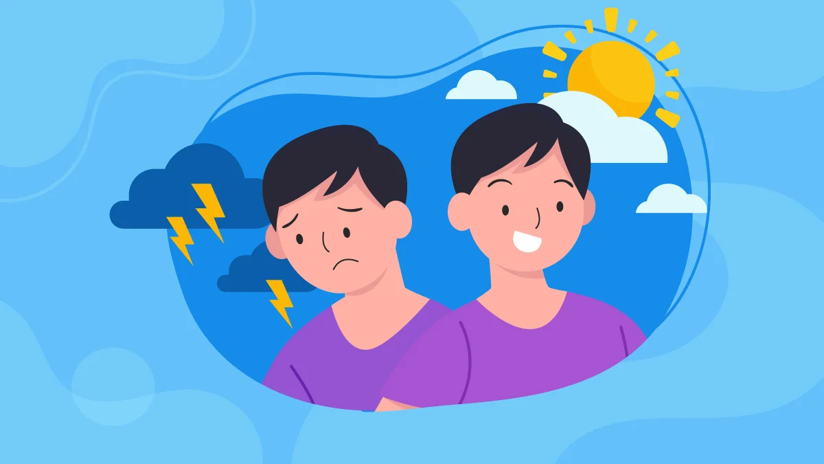 Illustration of a Person with Bipolar Disorder
