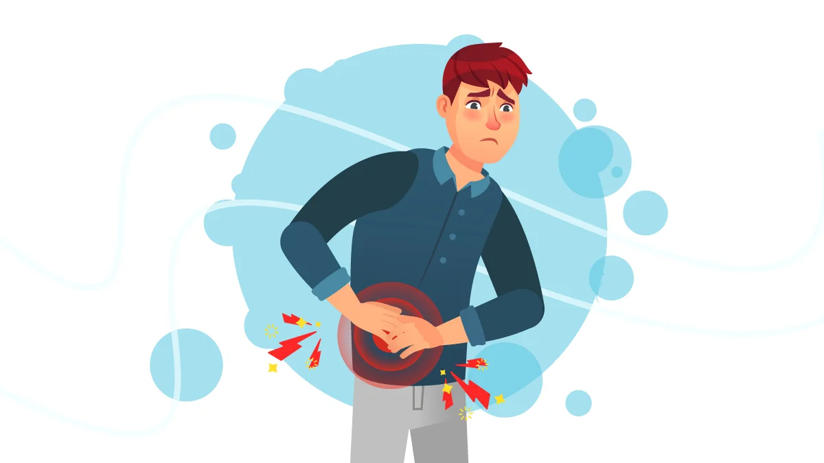 Man Suffering Pain in Pancreas Area