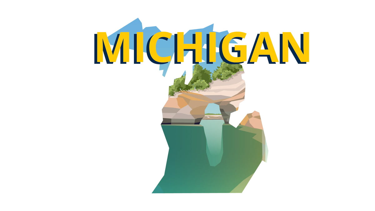 Michigan State Illustration