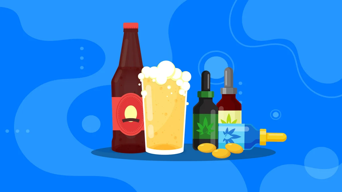 Illustration of Alcohol and CBD
