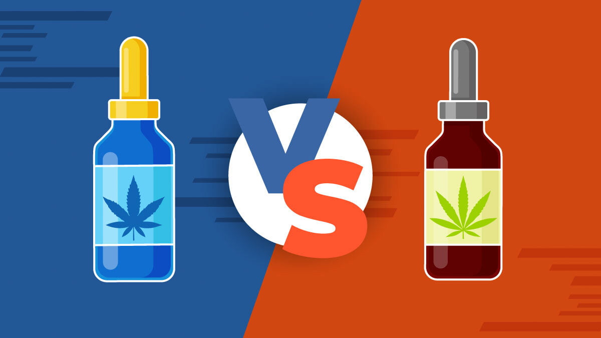 Illustration of CBD Oil Vs Hemp Oil