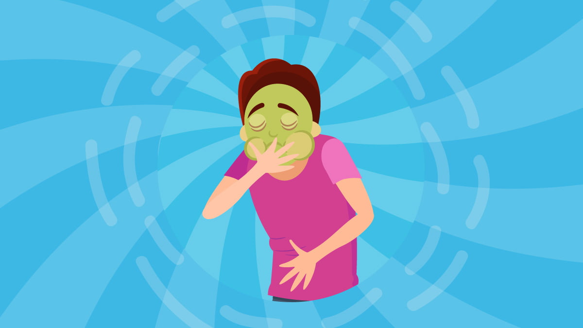 Illustration of a Vomited Person