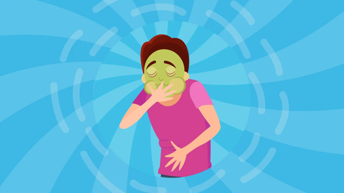 Illustration of a Vomited Person