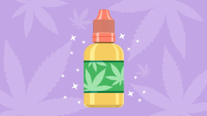 Illustration of CBD vape juice