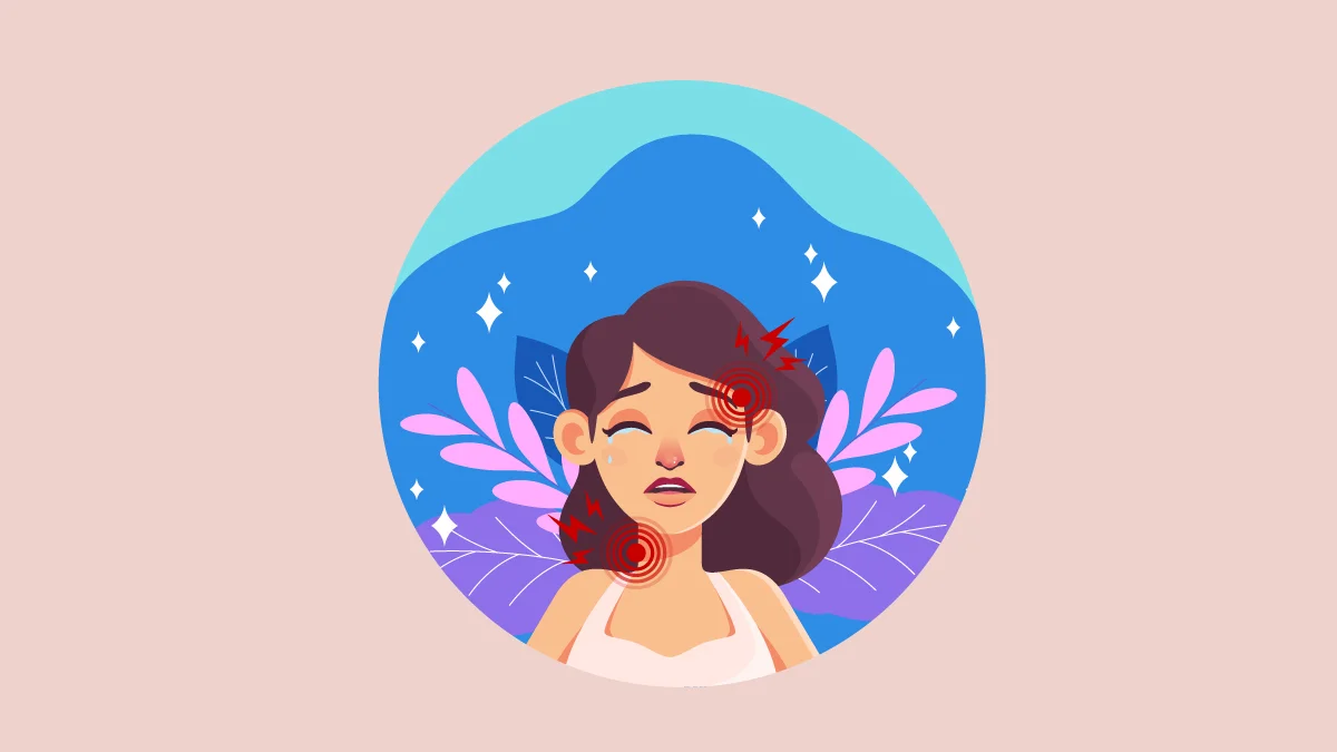 Illustration of a women having pain