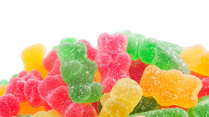 A pile of CBD gummies bears