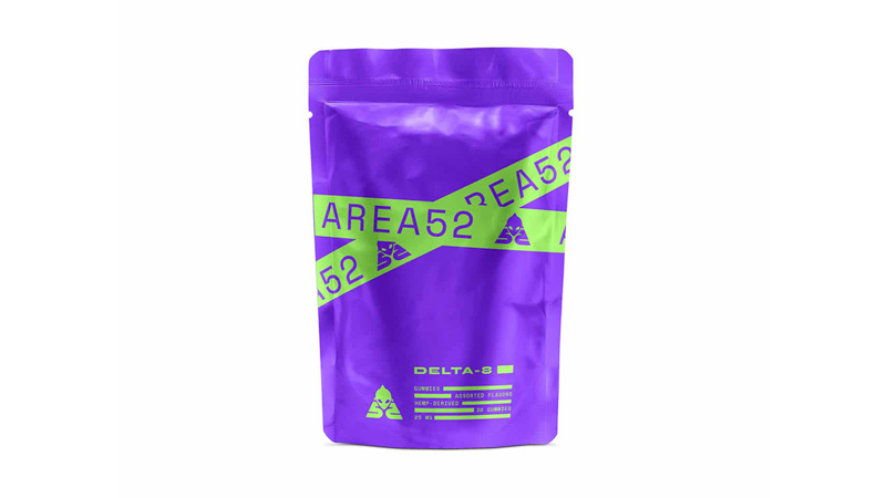 image of Area 52 Delta8 THC Gummies product on a white background