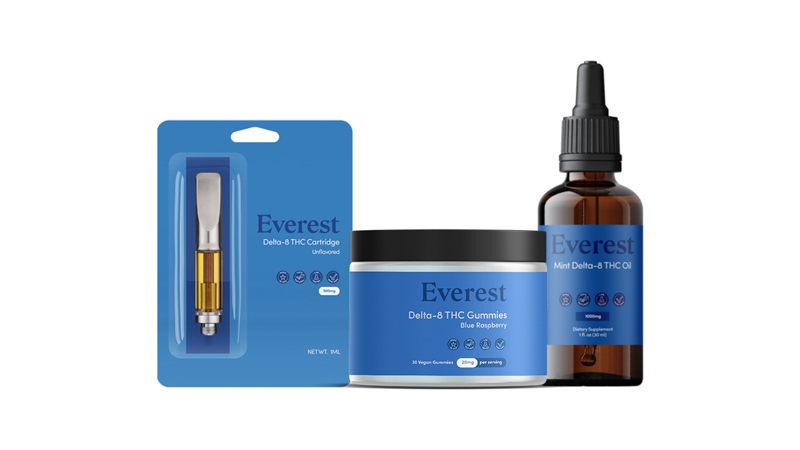 image of Everest products on a white background