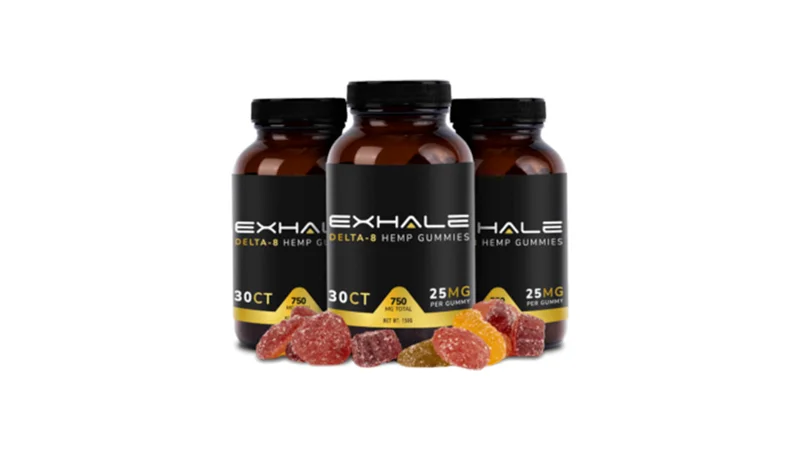image of Exhale Wellness Gummies product on a white background