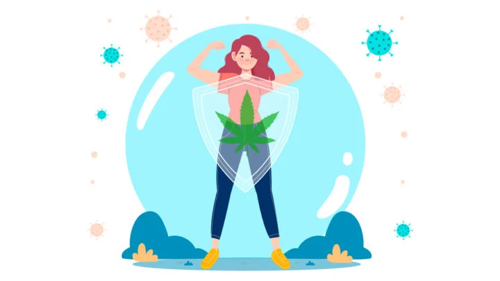 A woman with strong immune system by using CBD