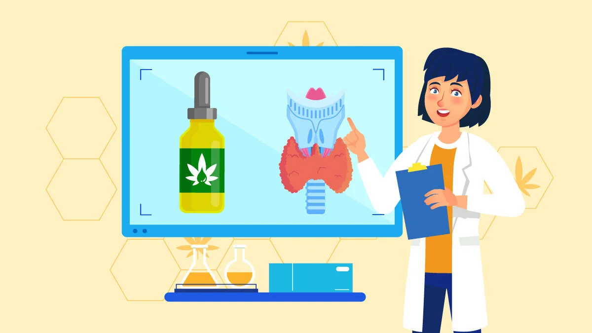 Illustration CBD Oil and Hashimoto