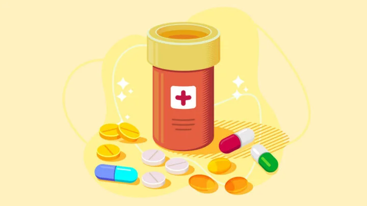 Illustration CBD and Antibiotics