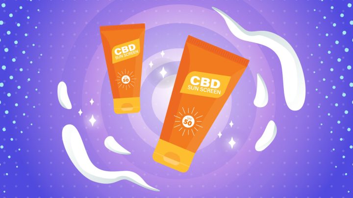 Illustration of two CBD Sunscreen products