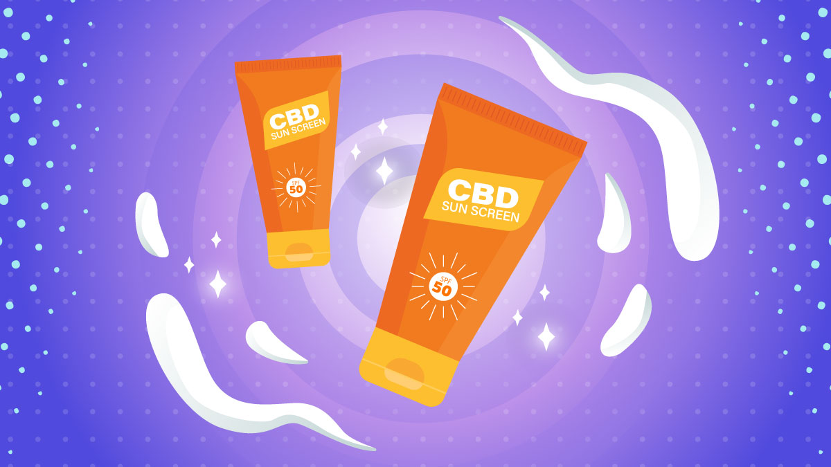 Illustration of two CBD Sunscreen products