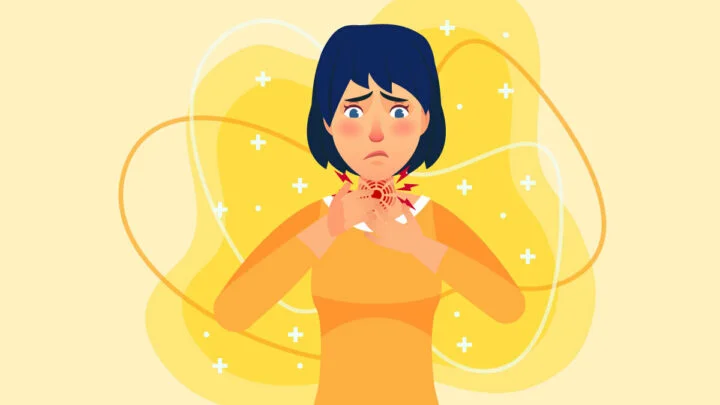 CBD for Sore Throat Illustration