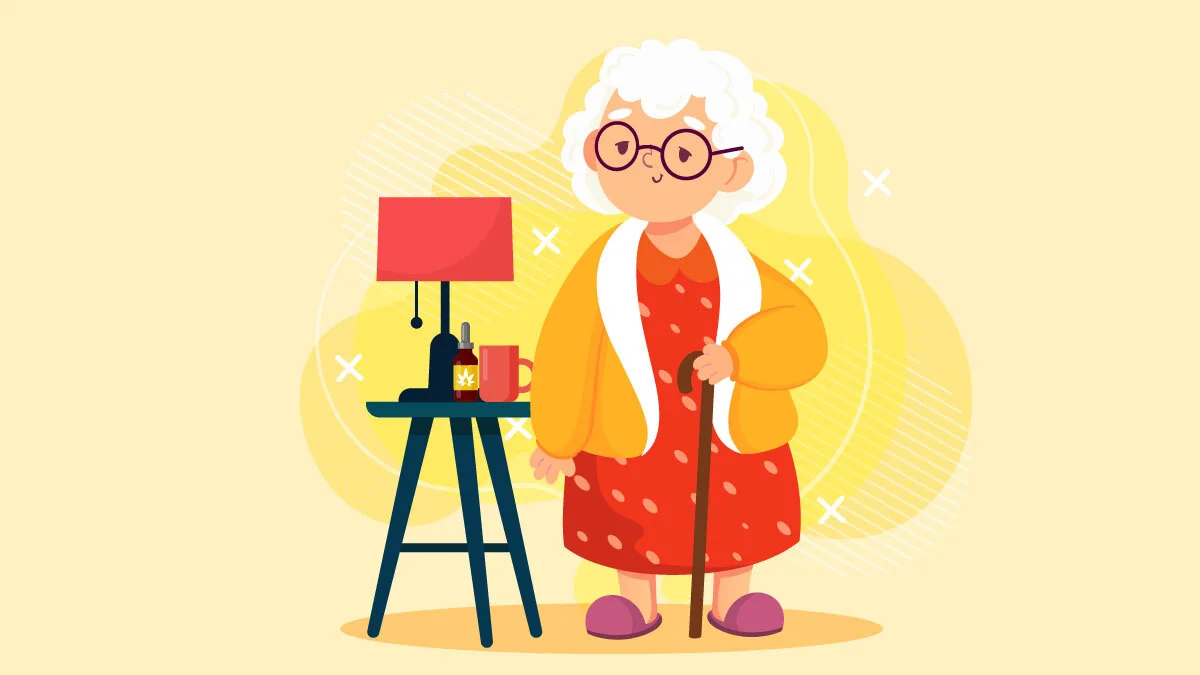 Illustration for CBD Oil for elderly