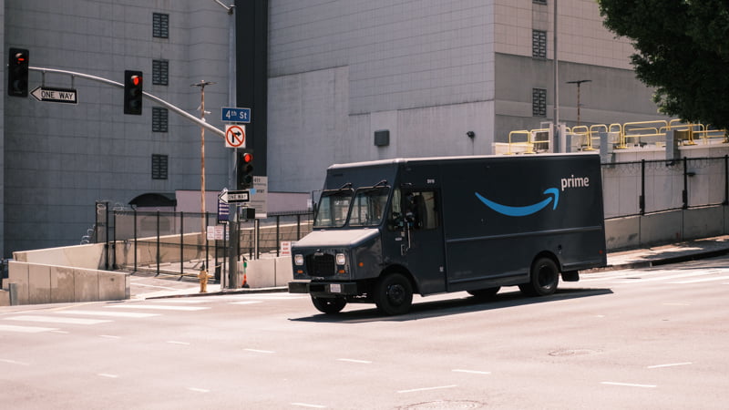 Image of Amazon Prime Delivery Bus