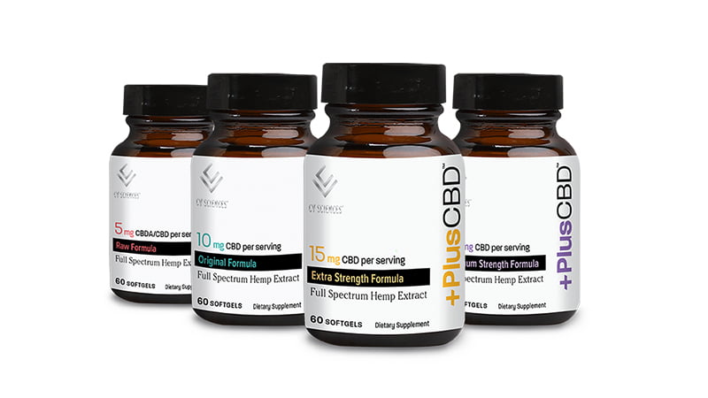 PlusCBD capsules product image with white background