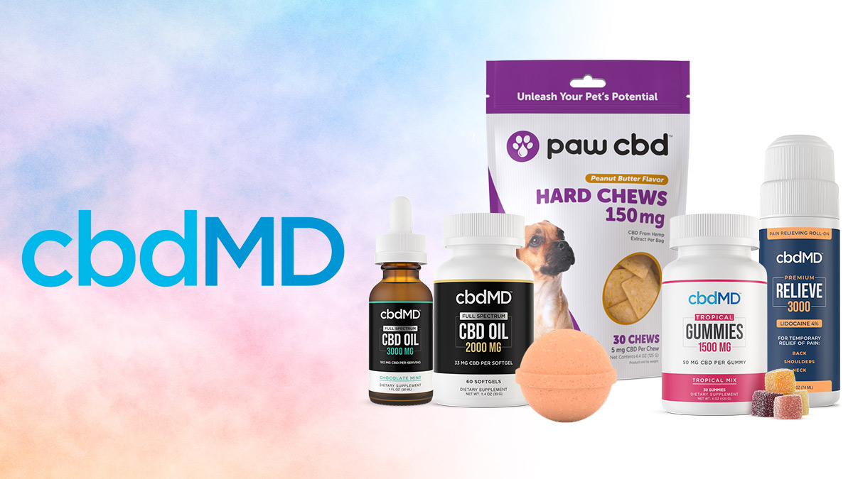 Image of cbdMD Products Line Up
