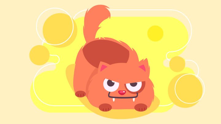 Illustration of An Aggressive Cat