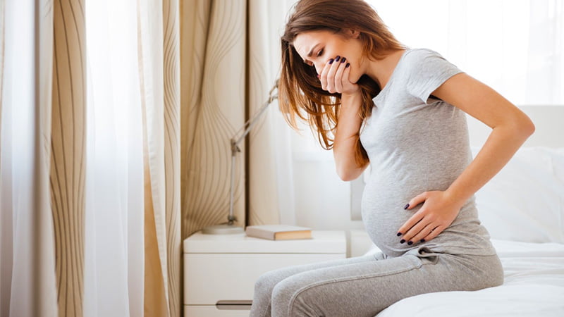 Woman getting Hyperemesis Gravidarum