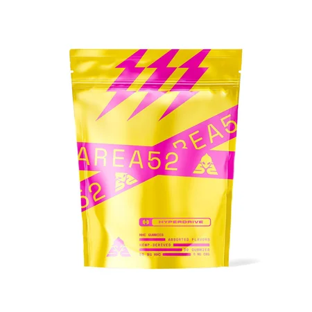 Area 52 product page for Hyper drive Gummies