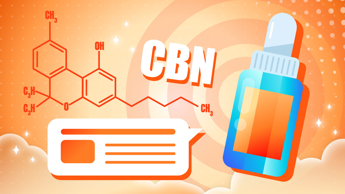 Illustration of CBN with its chemical structure.