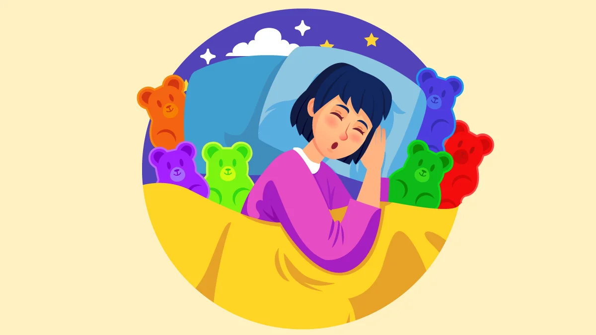 Illustration of Best Delta 8 THC Gummies for Sleep