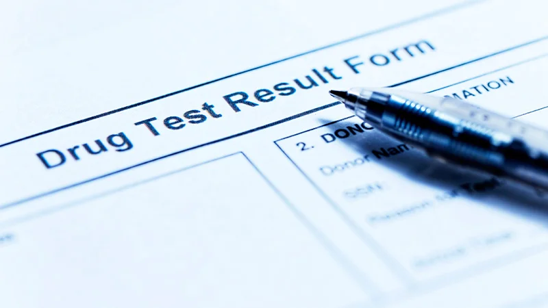 Drug test result form