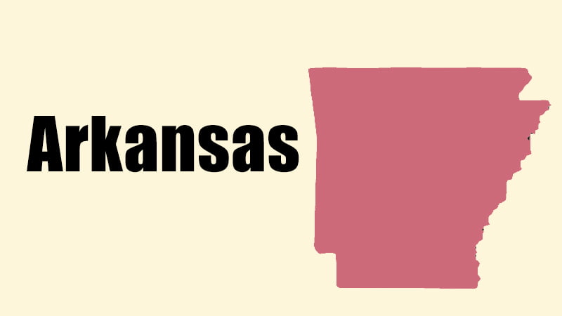 Illustraion of Arkansas with State map vector