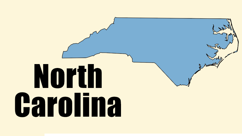 Illustraion of North Carolina with State map vector