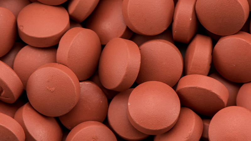 Close up of Ibuprofen tablets