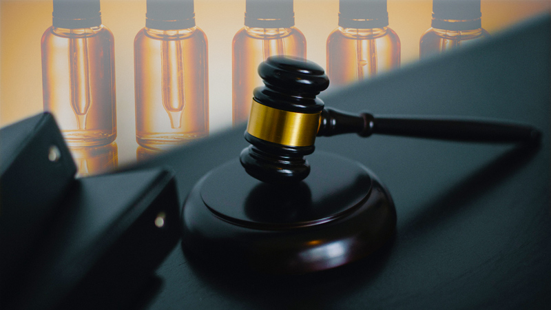 Gavel and CBD Oil