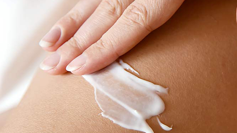 Image of CBD Cream Applied on Dry Skin