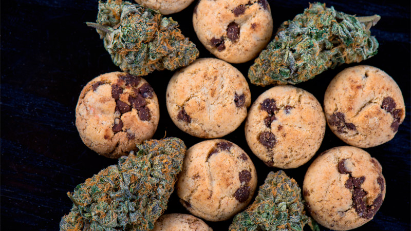 Image of Cannabis cookies and flower