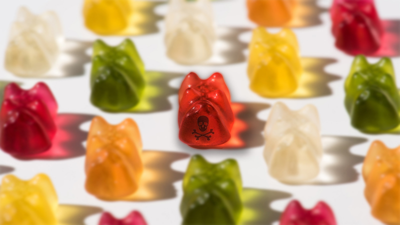 Multiple delta 8 gummy bears