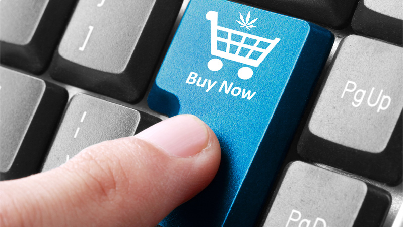 Pressing a buy now button with hemp