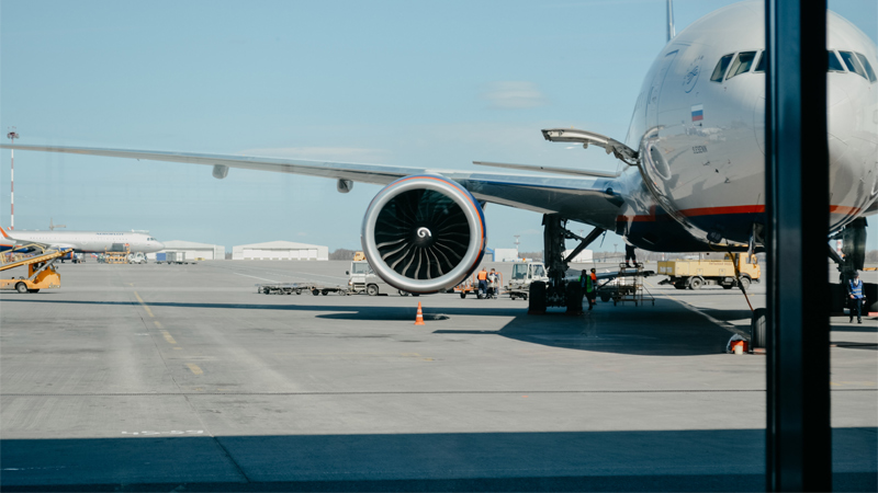 Front half of a plane