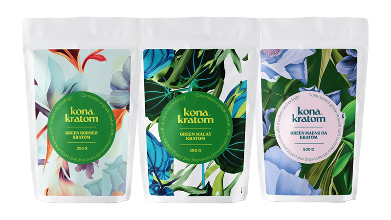 Product image of Kona Kratom Green Strains Lineup