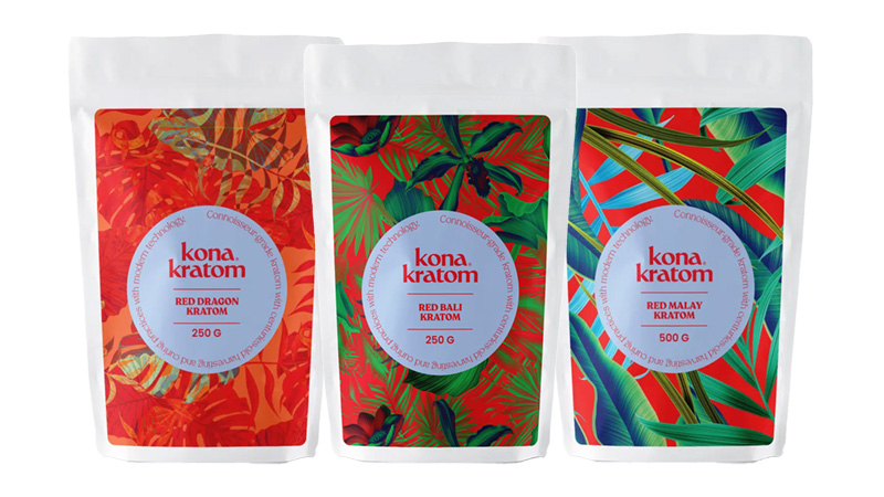 Product image of Kona Kratom Red Strains Lineup