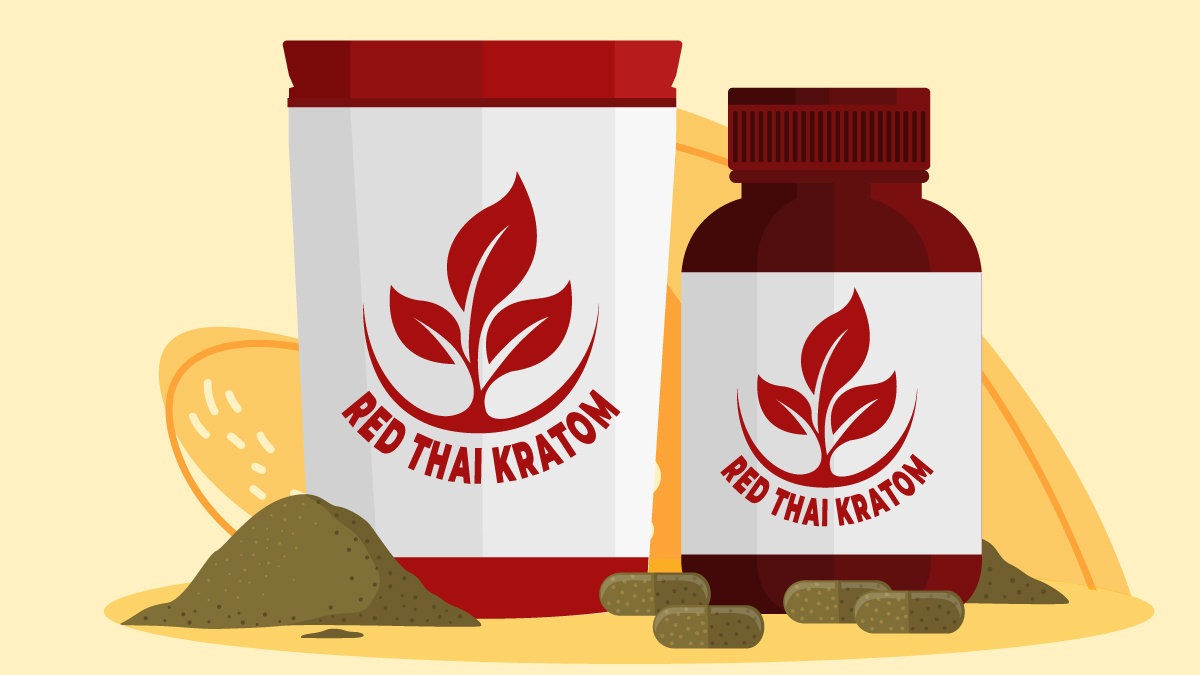 Illustration for Red Thai Kratom Strain