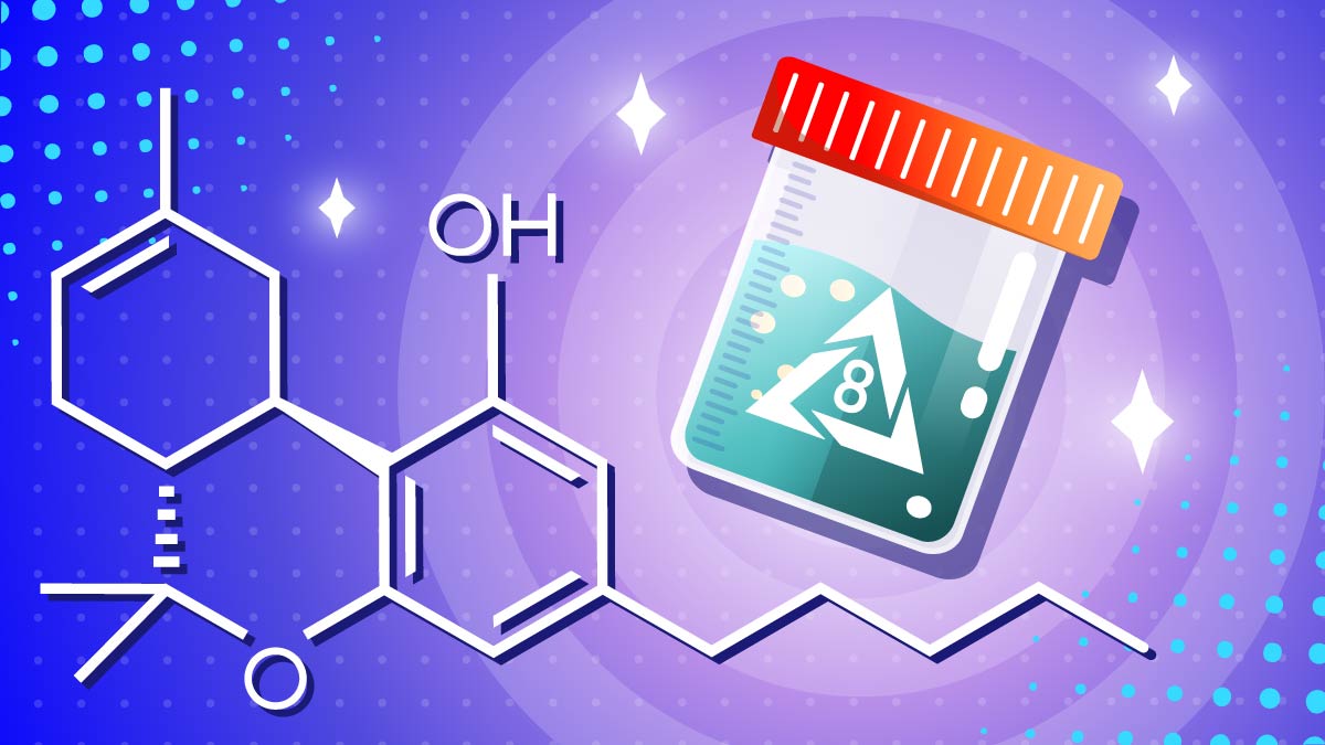 Illustration for Delta 8 Distillate with the chemical structure