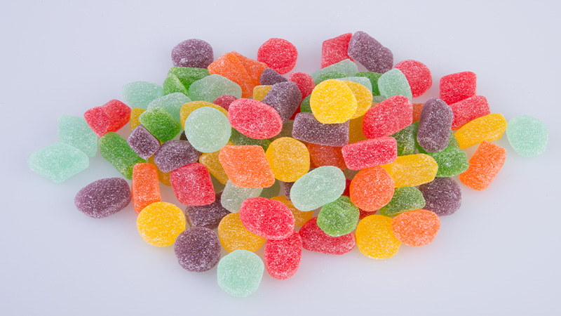 Colorful CBD gummies for COPD