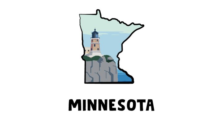 Illustration of Split Rock lighthouse in Minnesota